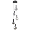 Wisząca lampa Strela PND-34378-5S-BK LED 125W 3000K czarny przydymiony