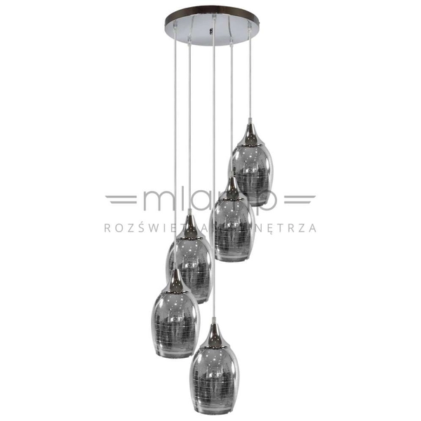 LAMPA wisząca MARINA 35-60198 Candellux szklana OPRAWA zwis kaskada chrom