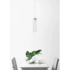 Wisząca lampa GEM P0389-01D-F4AC tuba szklana chrom przezroczysty