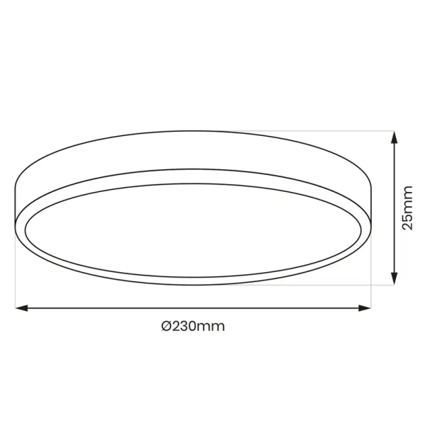 Minimalistyczny plafon MAQ ML0438 LED 18W 3000-6500K IP40 do jadalni czarny