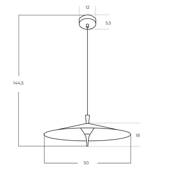 Lampa zwisająca STIG AZ5905 Azzardo LED 12W 3000K nad stół metalowa czarna