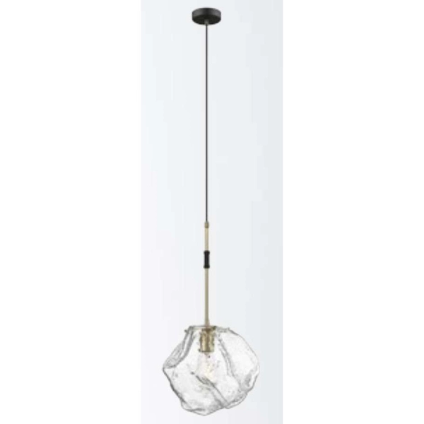 Jadalniana lampa wisząca ROCK P0488-01M-SEAC złoty czarny przezroczysty