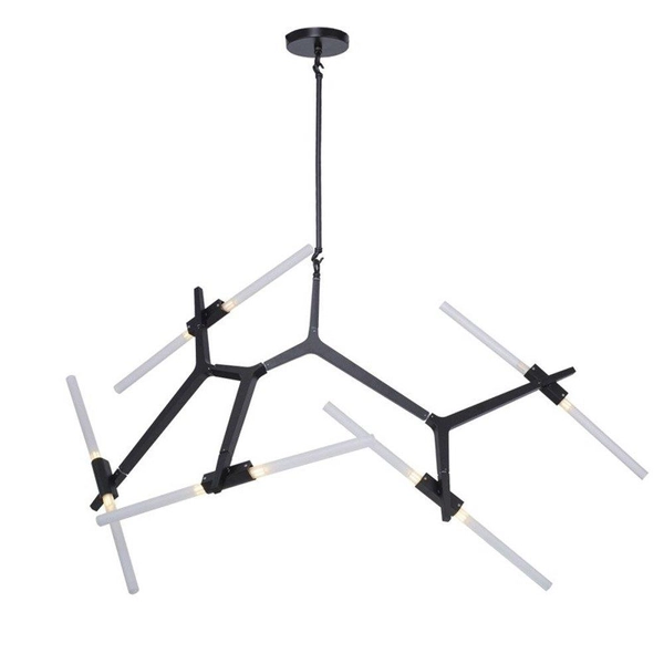 Designerska lampa wisząca Sticks ST-1001-10 black Step salonowa czarna