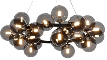 Lampa wisząca kulista Dallas MOD545PL-25B molekuły przydymione