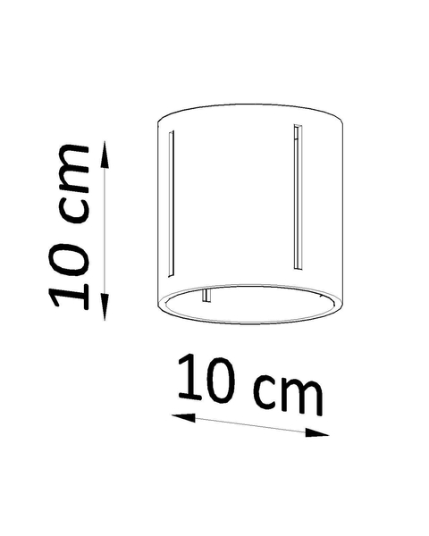 Downlight LAMPA sufitowa SL.0356 tuba OPRAWA natynkowa metalowa spot czarny