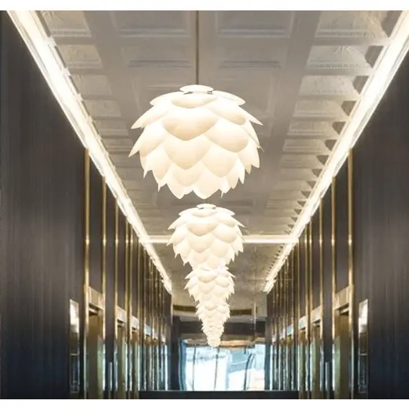 LAMPA wisząca NATURAL CHUW-E27 Abigali dekoracyjna ananas szyszka biała