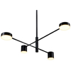 Modernistyczna lampa sufitowa Clex ST-8102P-4 Step LED 18W 3000K czarna