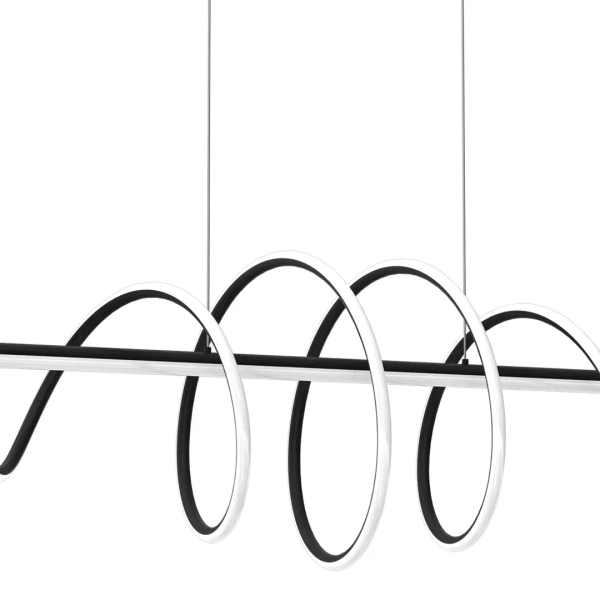 Designerska lampa wisząca TWIST BLACK ML8608 LED 90W 4000K czarna
