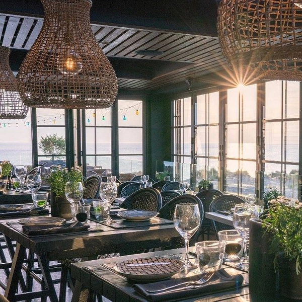 Ekologiczna lampa wisząca Seagrass kuchenna nad stół beż