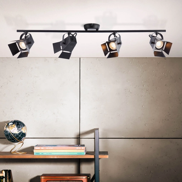 Regulowane reflektory filmowe Movie G08931/76 metalowe czarne matowe