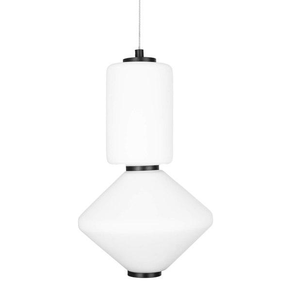 Nowoczesna lampa wisząca Akiko do salonu LED 16W 3000K czarna biała