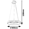 LAMPA wisząca CARMELLA 5055 Rabalux metalowa OPRAWA zwis LED 80W 4000K pierścień ring okrągły złoty
