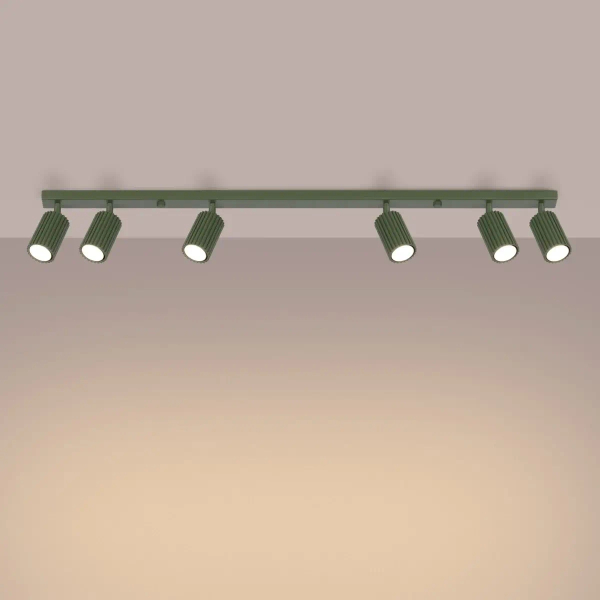 Lampa sufitowa na listwie KARBON  SL.1623 tubki regulowane oliwkowe