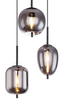 Lampa wisząca Blacky 15345-3 nad stół czarna przydymiona