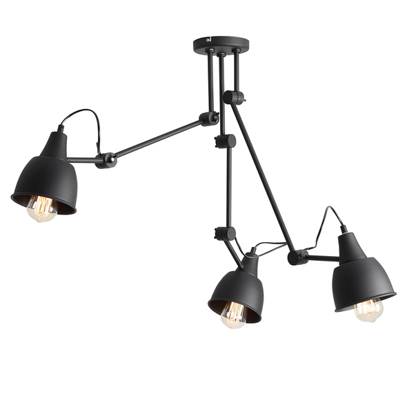 Metalowa lampa przysufitowa Aida 842PL_E Aldex na wysięgnikach czarna