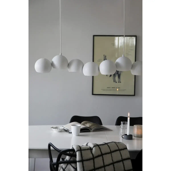 Molekułowa lampa wisząca Cupolo 108859 nad stół metalowa do jadalni biała