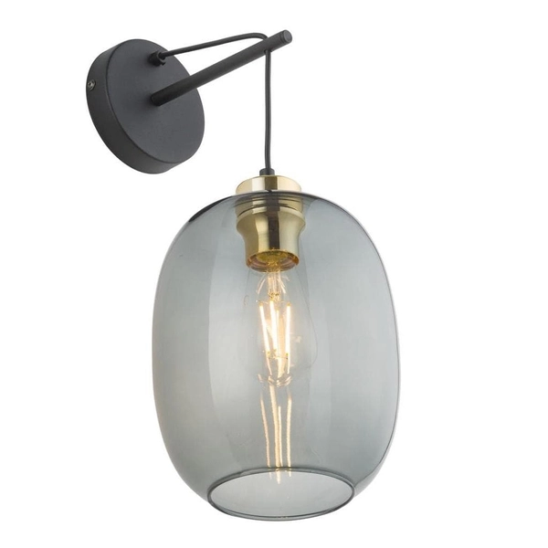 Industrialny owalny kinkiet szklany Delta 6481 TK Lighting przydymiony