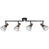 Sufitowa lampa loft Manama 78132/76 metalowa czarna drewniana
