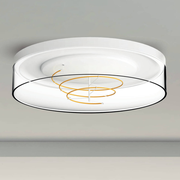 Plafon szklany Nolan 1004 Zumaline LED 17W 2700K ściemnialny przezroczysty