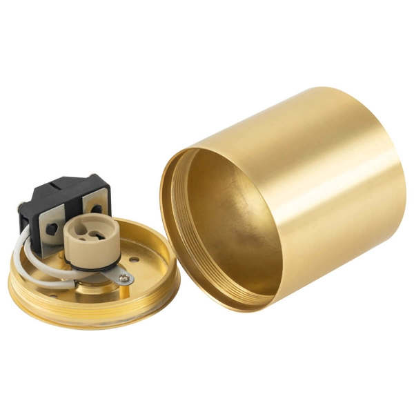 Punktowa lampa nasufitowa Ceara 10716 IP44 tuba oczko mosiężna złota