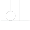 Podłużna lampa wisząca LINEO 11885 LED 39W 3000K ring biały