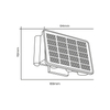Lampa solarna Alf EKO9100 Ekolight LED 4W 6000K elewacyjna IP54 czarna