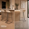 Hoker barowy CARO BAR beżowy czarny MH-007H-BC metalowy do kuchni