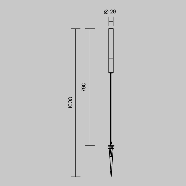 Wbijana zewnętrzna lampa Flare O487FL-L3GF3K1 LED 3W 3000K IP65 grafitowa