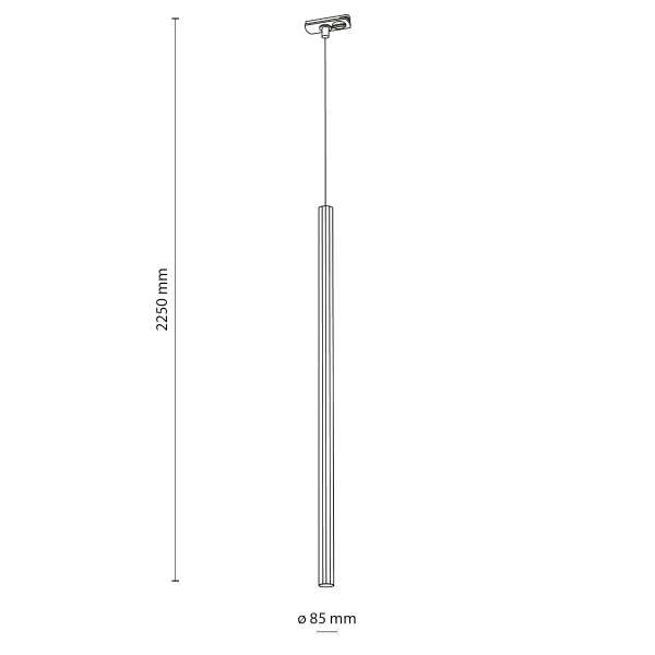 Zwisająca szynowa lampa 1-fazowa Tracer 10816 zwis sopel brązowy