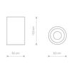 Biały downlight metalowy Alpha 8362 sufitowa lampa łazienkowa