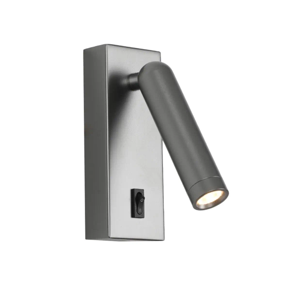 Nowoczesna ścienna lampa Nova WL-46376-1-GR LED 2,5W 3000K tuba szara