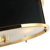 LAMPA okrągła Stanza Gold Nero S Orlicki Design wisząca OPRAWA abażurowa w stylu klasycznym czarna złota