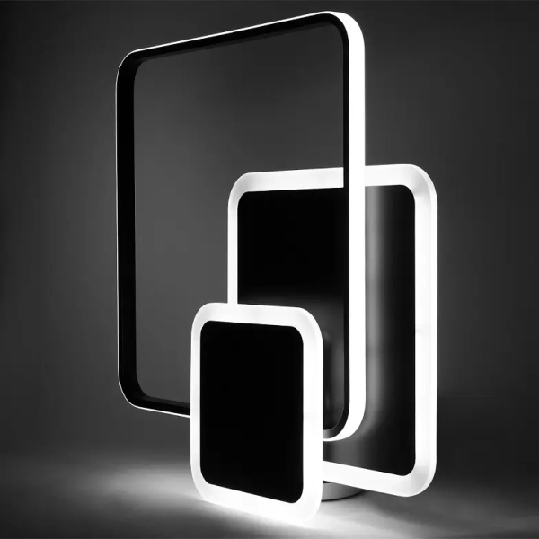 Dekoracyjna lampa sufitowa z pilotem 445 LED 72W 3000-6500K czarna