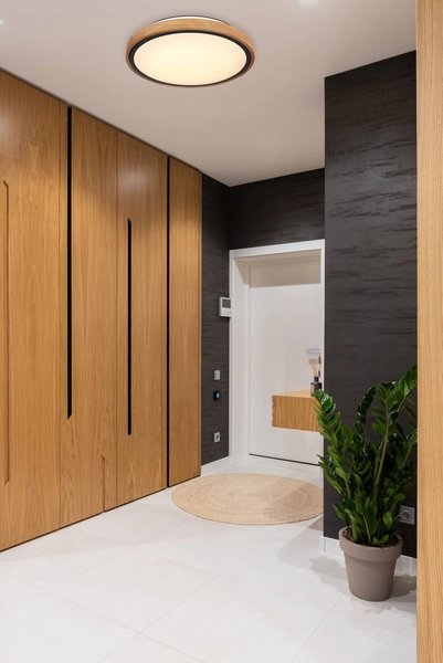 Plafon okrągły Bruno 41764-12 ekologiczny LED 12W 3000-4500-6000K drewniany