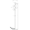 Loftowa LAMPA podłogowa TYCHO 45774/04/02 Lucide stojąca OPRAWA szklane kule przydymione mosiądz