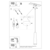Biała lampa wisząca SL.0845 ceramiczna do sypialni nad łóżko