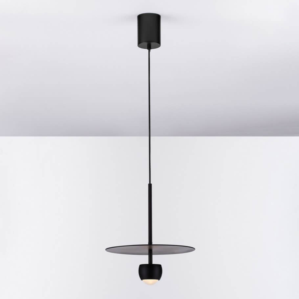 Okrągła lampa zwisająca BAILA LE44533 LED 8W 3000K nad stół czarny