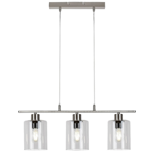 Nowoczesna LAMPA wisząca MIROSLAW 3580 Rabalux salonowy zwis szklany 3-punktowy chrom