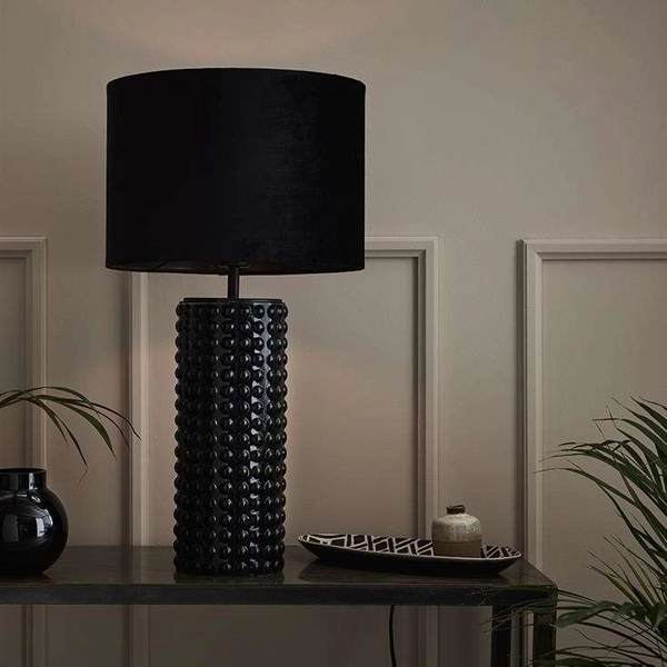 Stojąca LAMPA stołowa PROUD 107483 Markslojd abażurowa LAMPKA nocna czarna