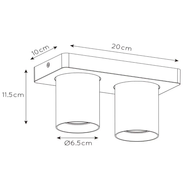 Lampa sufitowa tubka NIGEL 09929/10/30 Lucide do salonu czarny