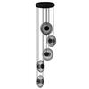 Lampa wisząca do salonu HUACARAJE LE44830 LED 40W 3000K kaskada przydymiona czarna