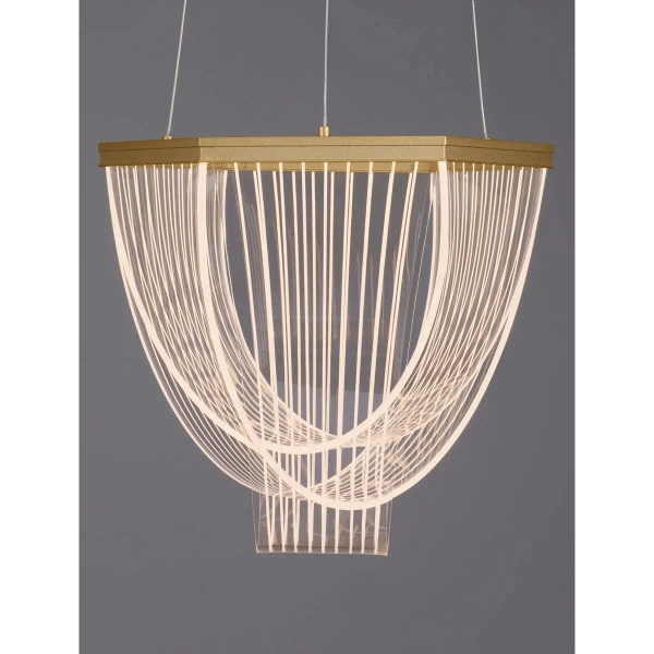 Owalna wisząca lampa ZARLINO LE45391 LED 20W 3000K złota