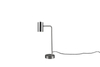 Biurkowa LAMPA regulowana VANTOS DL107512400 Trio metalowa LAMPKA stojąca tuba loftowa na stół nikiel