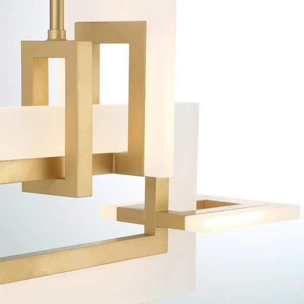 Lampa wisząca prostokątna Inizio QN-INIZIO-LP-S-BG LED 46W 3000K złoty