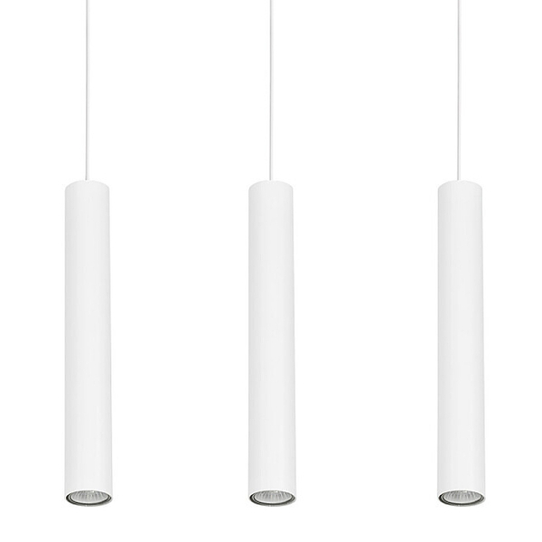 Wisząca lampa loftowa Eye 6481 metalowe tuby na listwie białe