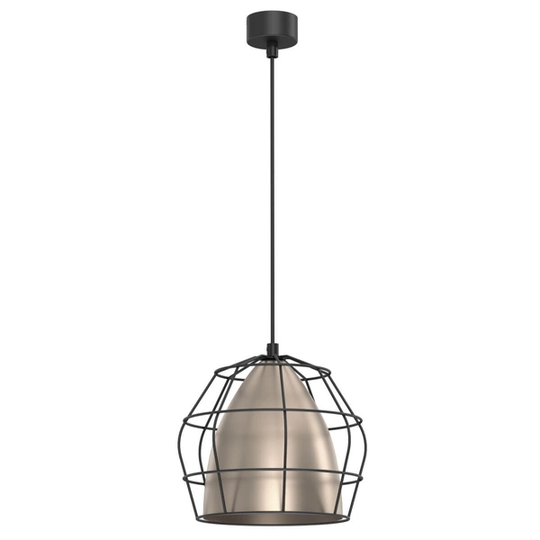 Zwisająca lampa Alkaba 5022 cage z regulacją punktowa patyna czarny