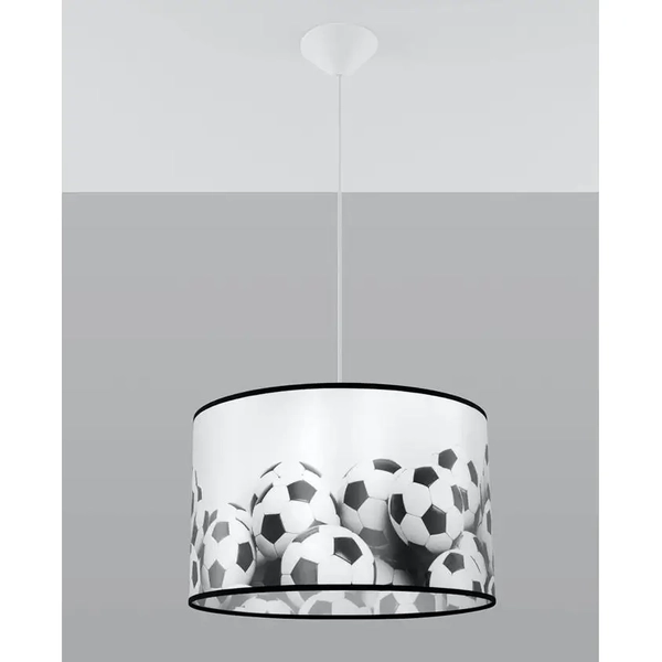 Lampa wisząca młodzieżowa Piłka SL.1427 Sollux ball czarna biała