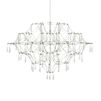 Lampa wisząca Efesos 108870 LED 25W 3000K do salonu przezroczysta stalowa