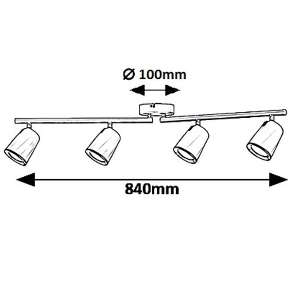 Sufitowa LAMPA plafon SOLANGE 5048 Rabalux metalowa OPRAWA reflektorki LED 24W 3000K regulowane białe złote