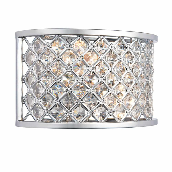 Ścienna lampa Hudson HUDSON-2WBCH Endon glamour chrom przezroczysta